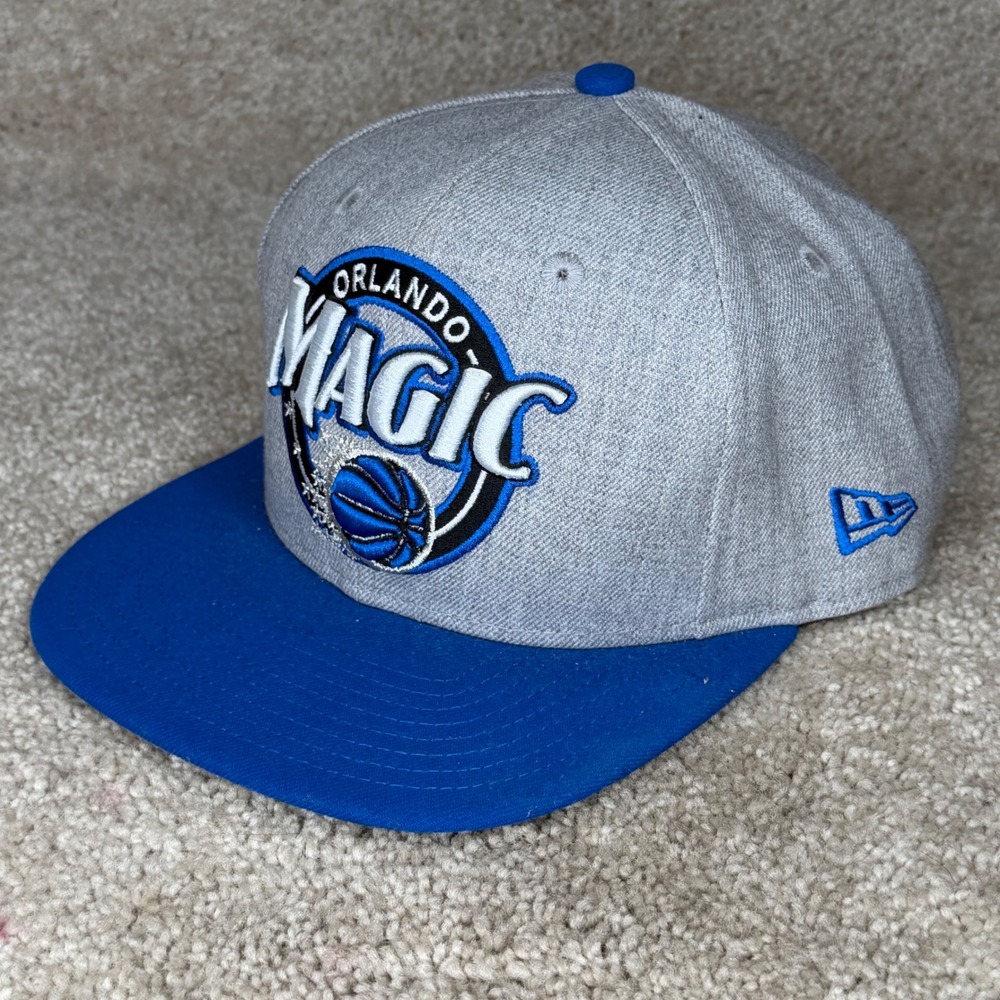 New Era Snapback Hat Mens OSFM Grey Excellent Orlando Magic NBA HWC 9FIFTY